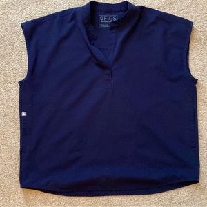 Figs Rafaela Navy Top